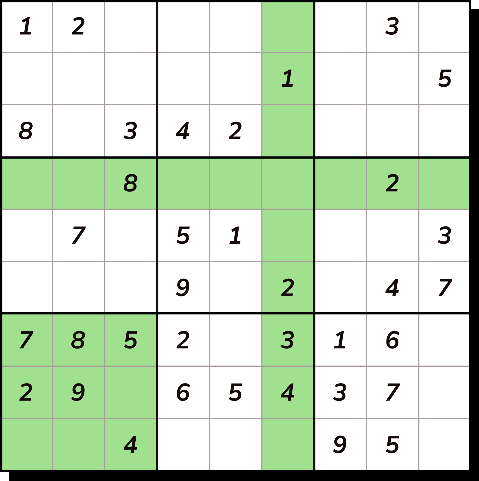 Kotak Teka-teki Penaklukan Sudoku 9x9